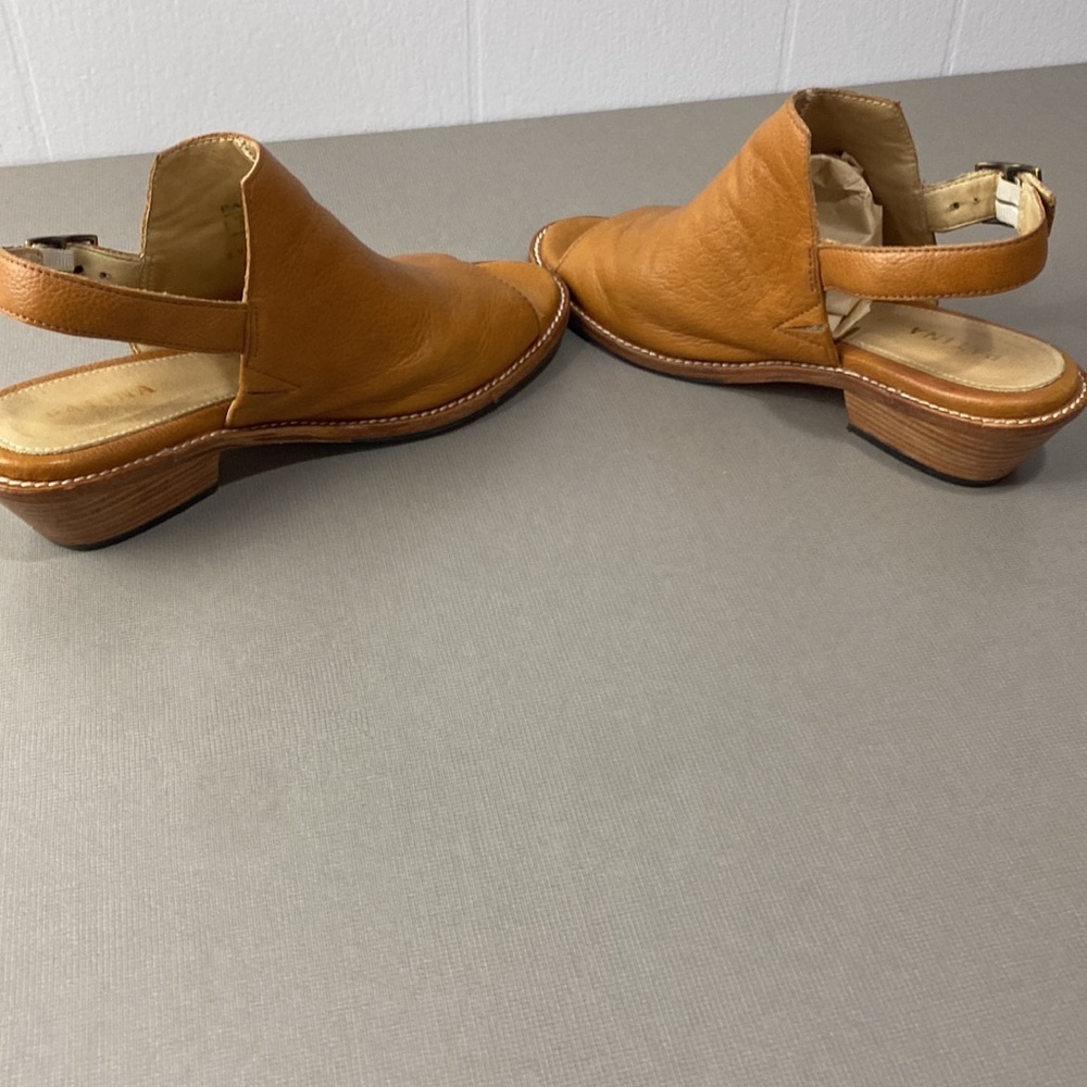 Patina leather bohemian open toed shoes/sandals/low heels - Picture 7 of 11